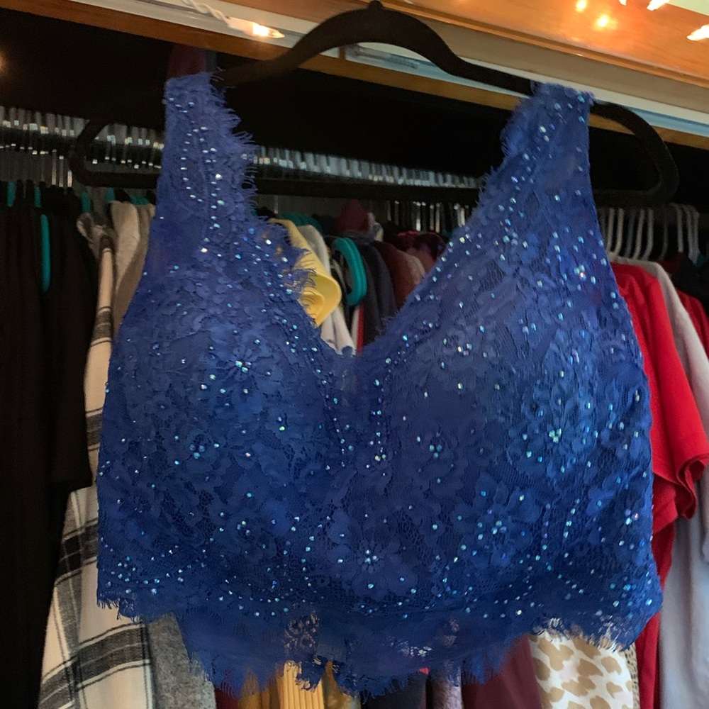 Gorgeous royal blue 2 piece prom dress WORN ONCE